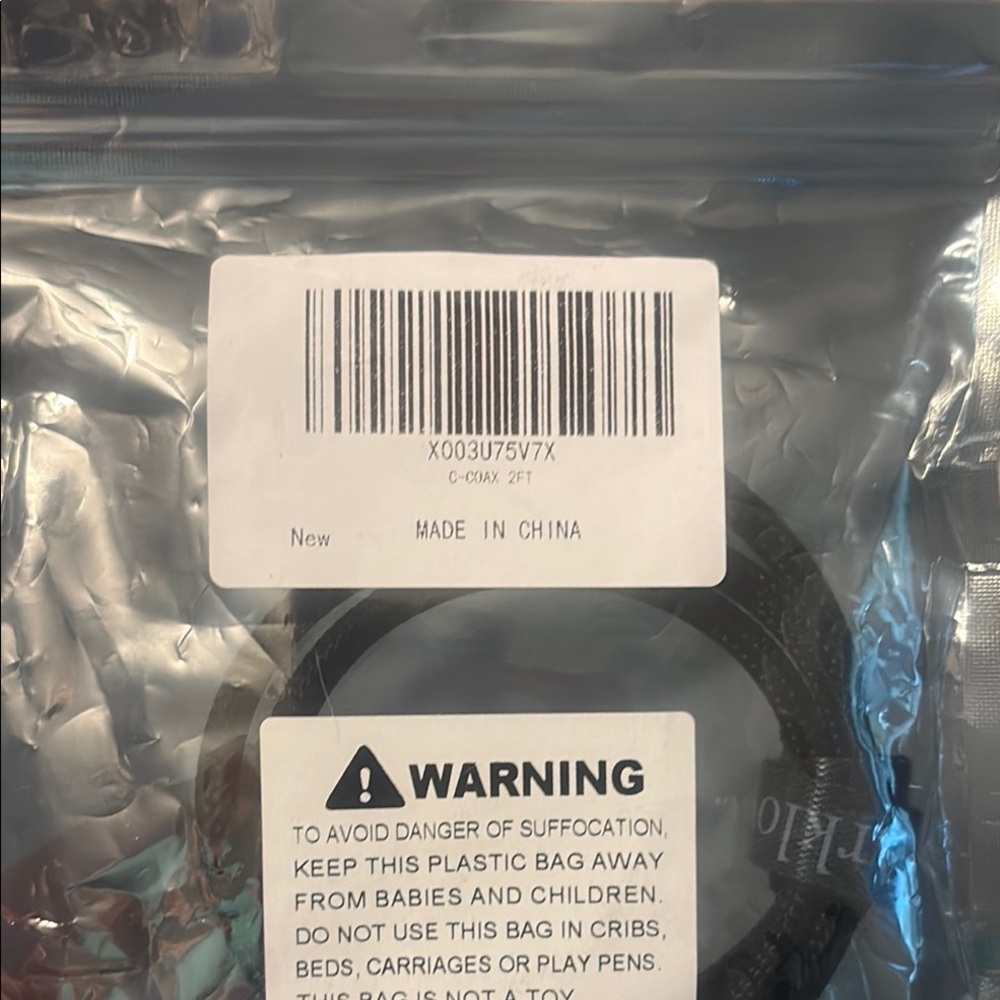 C Coax Cable 2 aft. New